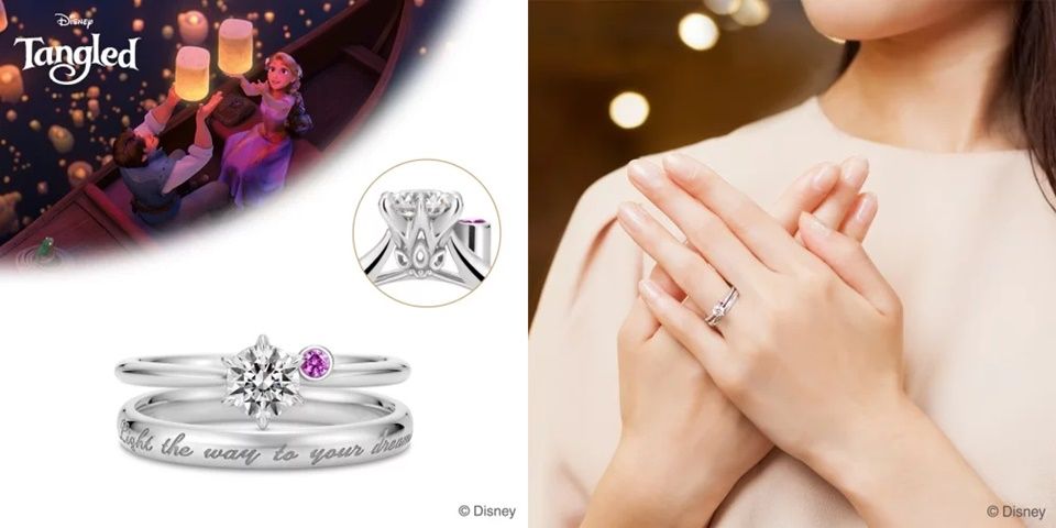 迪士尼公主系列婚戒，讓妳一秒變公主！日本K.UNO推出「迪士尼公主故事系列婚戒」！