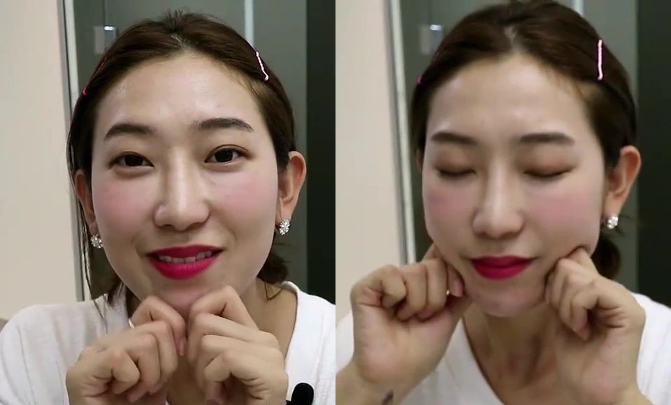韓國網美教練示範小臉瑜珈！輪廓線緊緻超有感，加碼推薦按摩卸妝霜！