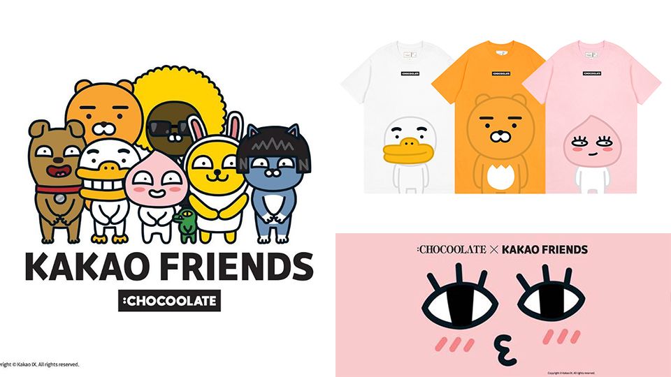 :CHOCOOLATE x Kakao Friends聯名服飾T!萊恩大頭T恤、Apeach手提包可愛登場!