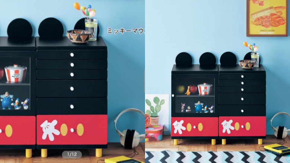 日本Belle Maison推出超萌「米奇、唐老鴨造型收納櫃」！療癒系迪士尼傢俱米奇控必收！