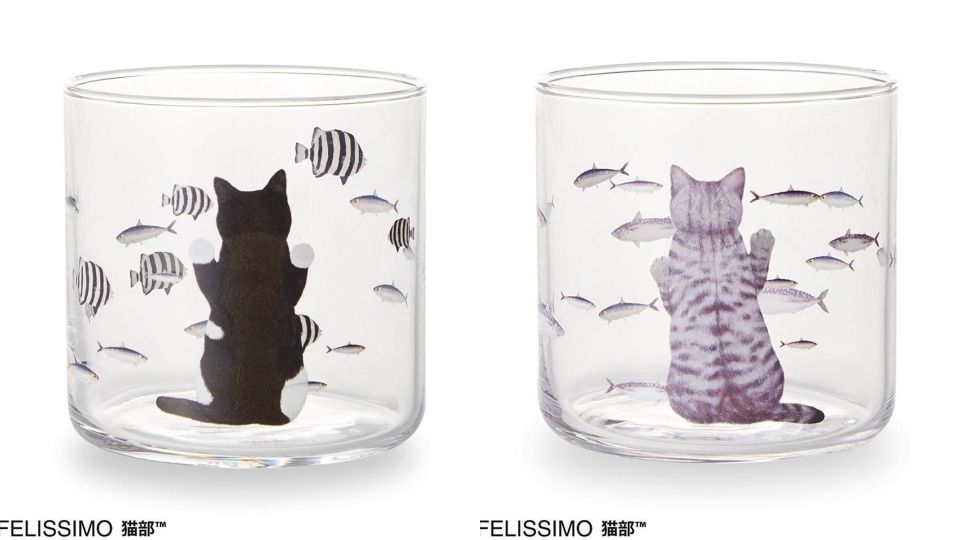 加水後直接胖三倍！日本貓部推出「小貓變肥貓」玻璃杯，看著杯裡的魚兒都要流口水啦！