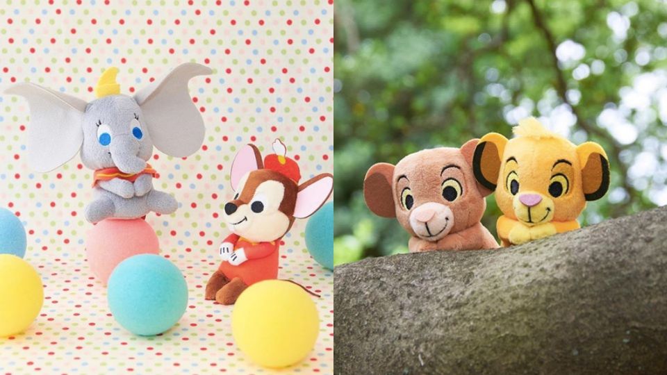 迪士尼叉奇、Ducky＆Bunny也推出坐姿玩偶了！阿拉丁、小飛象、怪獸電力公司，排排坐超級萌！