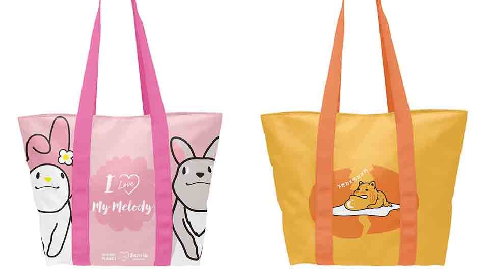 「三麗鷗Ｘ戽斗星球購物袋」全台限量5萬個！戽斗的Hello Kitty獅與美樂蒂兔，看起來意外的可愛～