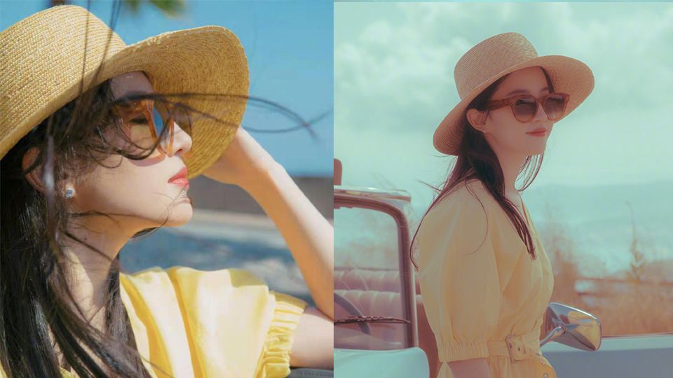 9女星「夏日度假」穿搭,劉亦菲、Lisa都選西裝,迪麗熱巴那件根本為大海而生