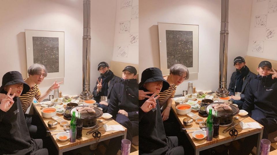 「97LINE」公開聚餐照！田柾國、車銀優、金有謙、金珉奎全都是帥哥，友誼互動超級暖～