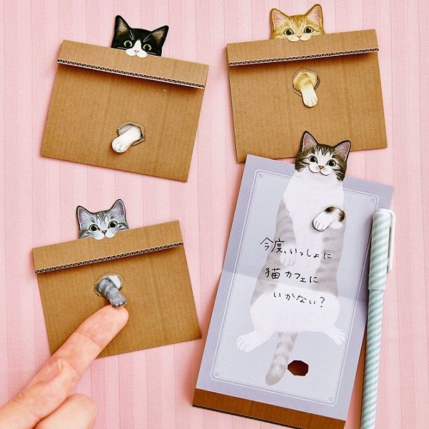貓奴必收！Felissimo貓部推出「貓咪Memo卡片」，伸出洞的小腳超級療癒！