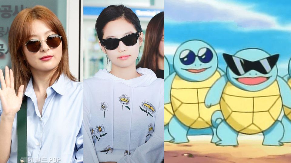 Jennie機場時尚被封「人間傑尼龜」！8韓星撞臉寶可夢，金希澈髮型竟神似「傳說中的寶可夢」