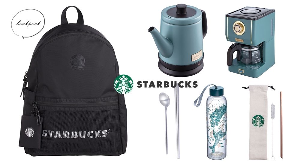 星巴克推出「環保吸管」、「後背包」、「復古咖啡機」等實用周邊，加碼新系列女神杯款，古典外型超生火！