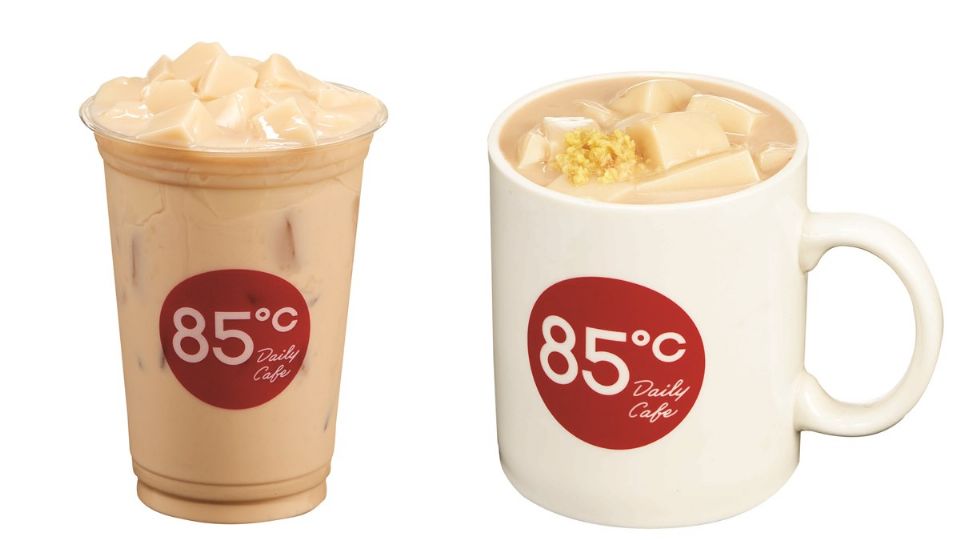 85度C推出新品「豆花奶茶」、「薑汁豆花」