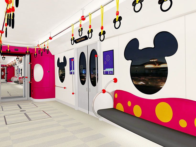 東京迪士尼全新「米奇單軌列車」！不管手環、座椅，還是車窗，都是滿滿的米奇造型～