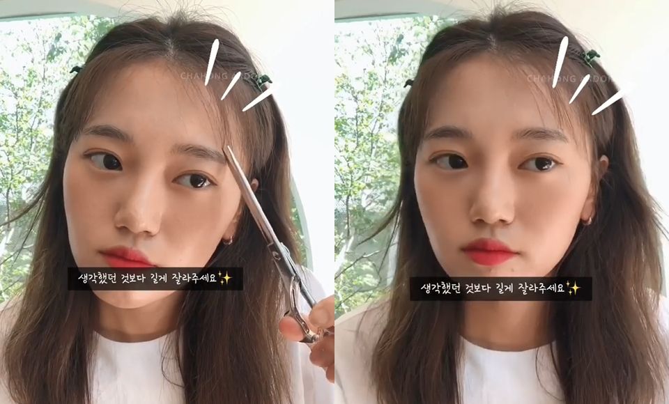 韓國髮型師「小臉碎髮剪」技巧！髮際線碎髮顯瘦比例公開，自己剪出小臉輪廓線！