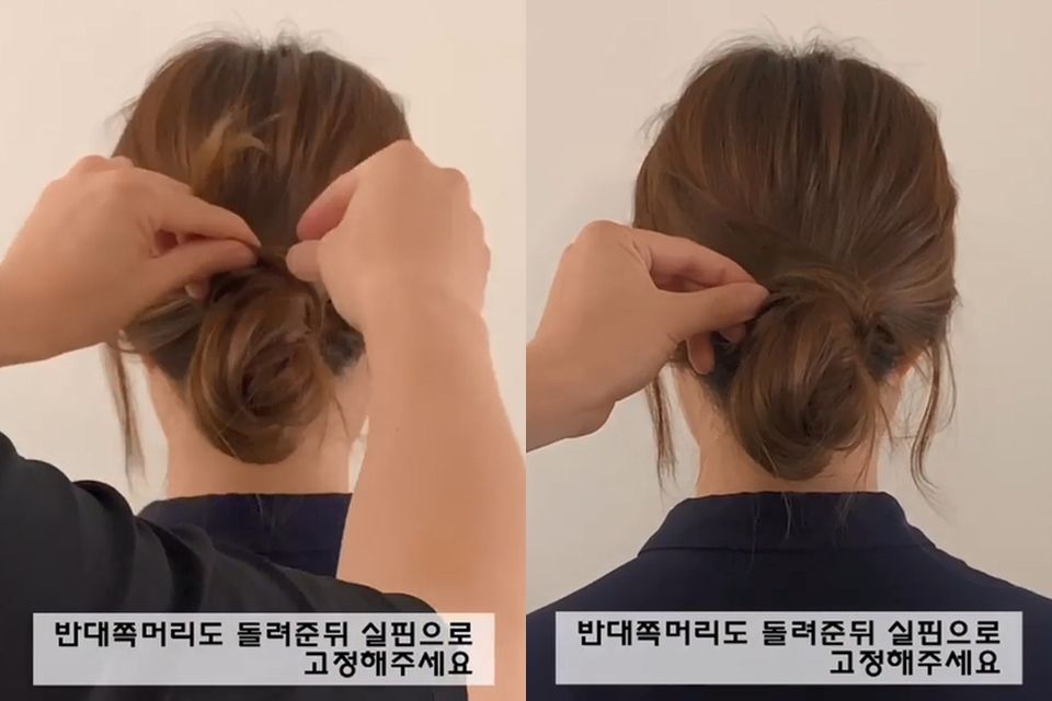 韓國髮型師低包頭、低馬尾教學！碎髮「先夾後綁」技巧，綁出隨性感小臉低馬尾