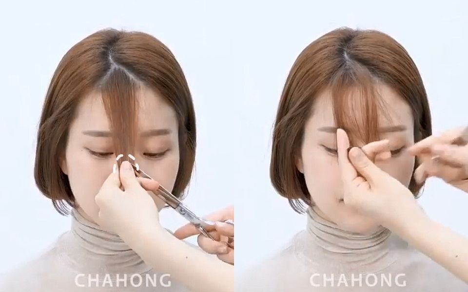 韓國髮型師超簡單「拇指剪」瀏海技巧！空氣、八字瀏海通通可以自己剪，剪成這個形狀絕不失手