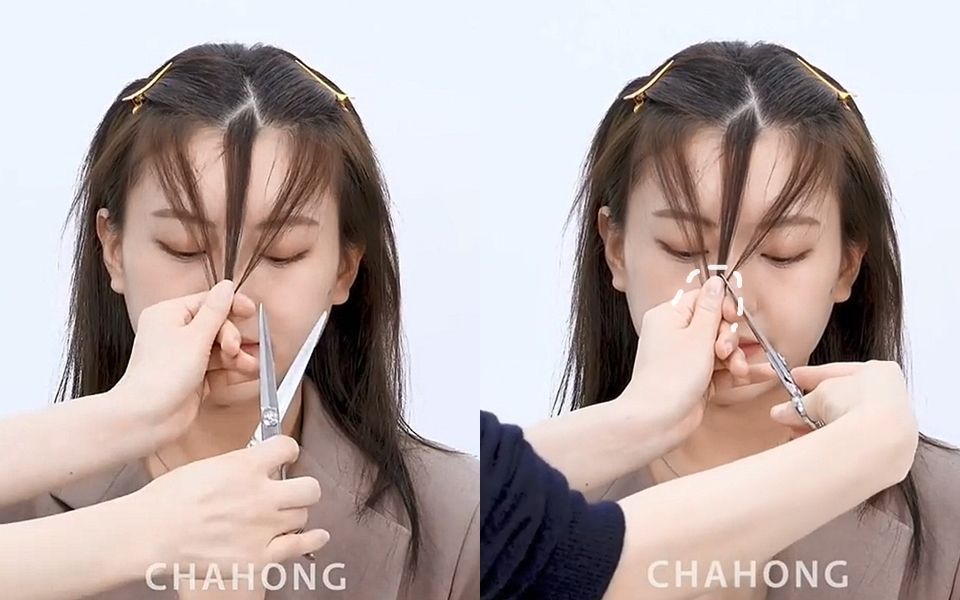 韓國髮型師超簡單「拇指剪」瀏海技巧！空氣、八字瀏海通通可以自己剪，剪成這個形狀絕不失手