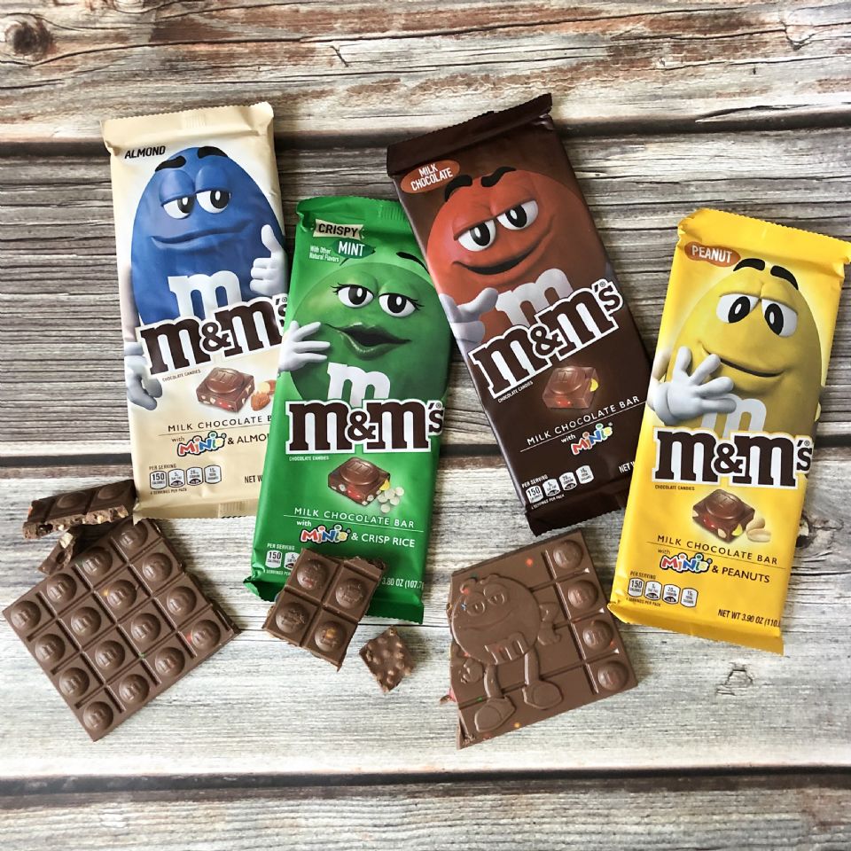 M&M's巧克力磚終於來台灣啦！7-11這次還加碼推出GODIVA巧克力磚＆法國Cupido小熊棉花糖牛奶巧克力～