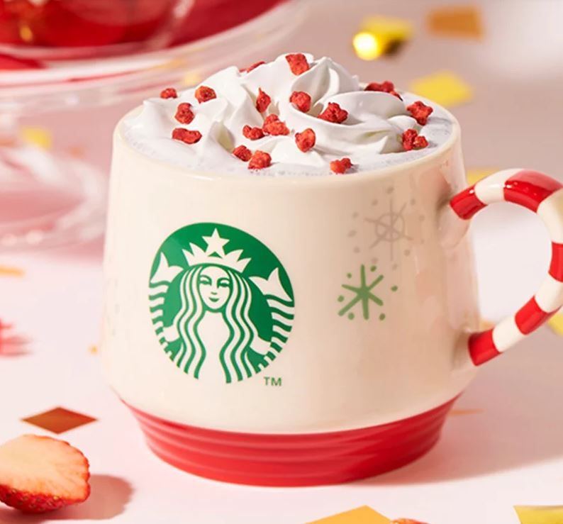日本星巴克推聖誕節限定「草莓蛋糕星冰樂」