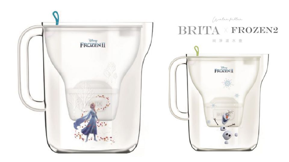 BRITA純淨濾水壺《冰雪奇緣2》限定款，讓艾莎和雪寶陪小朋友喝得健康又安心！
