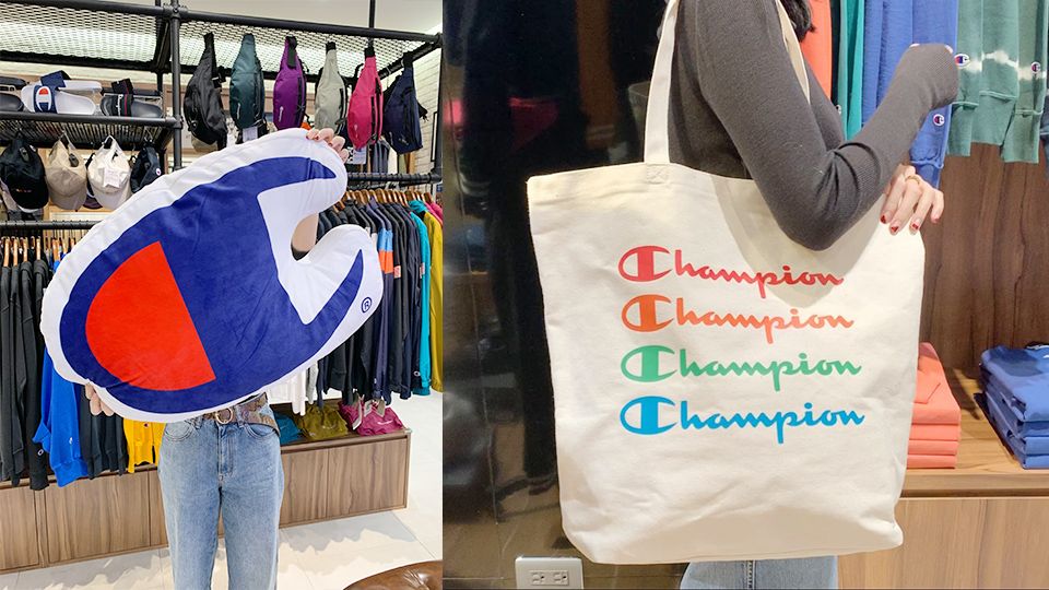 champion 101新店超好買!101獨家款彩虹T、帆布包，一穿上簡約運動時尚就此完成!