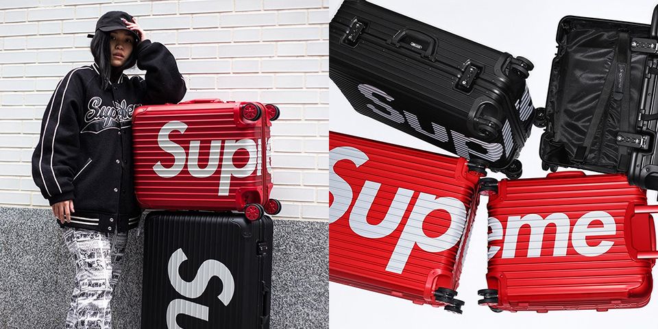 潮牌Supreme x RIMOWA聯名行李箱，黑白、紅白配色出國旅行拉它超威風！