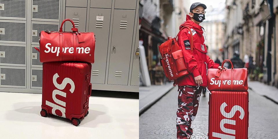 潮牌Supreme x RIMOWA聯名行李箱，黑白、紅白配色出國旅行拉它超威風！