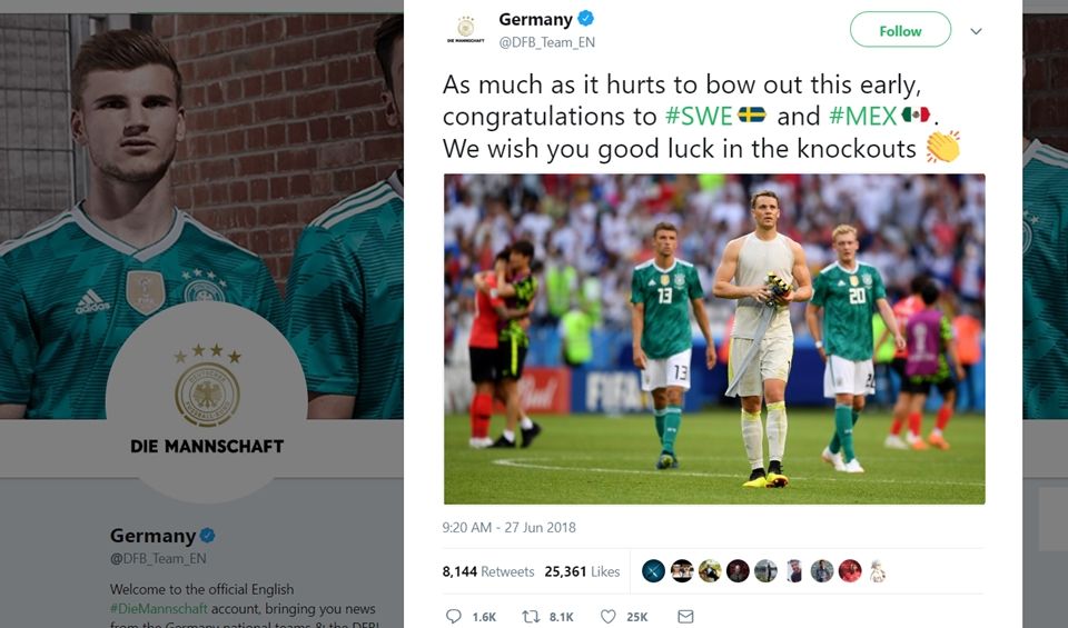 德國淘汰、巴西晉級、韓國爆冷奪勝…2018世足不思議之各國網友反應
