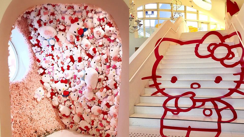 Hello Kitty主題餐廳你絕對不能錯過！整面的Kitty牆、巨大Kitty貓頭一定要拍