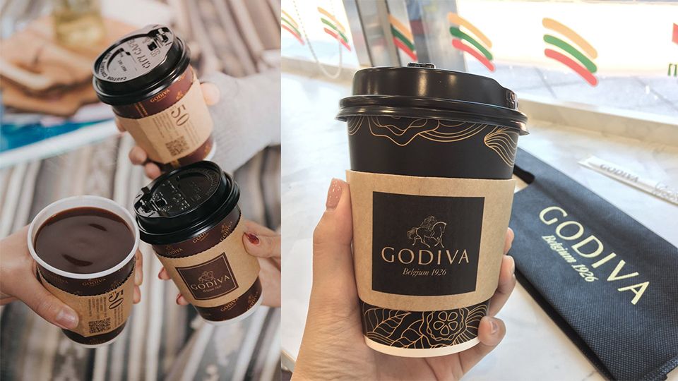 GODIVA醇黑熱巧克力登陸7-11，還限量附贈質感杯袋唷！