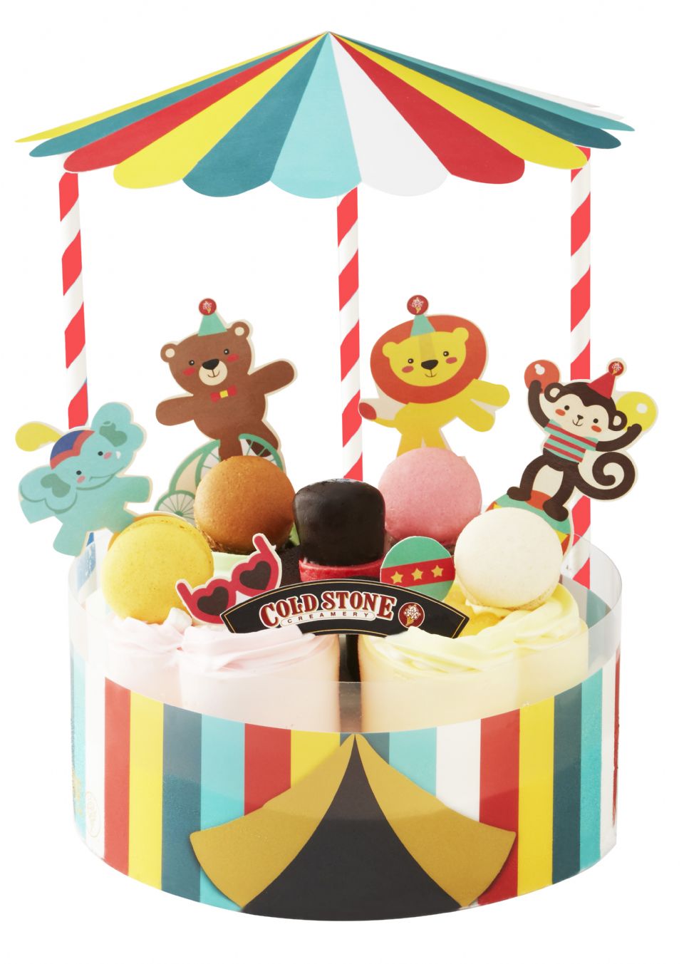 COLD STONE推動物派對聖誕節冰淇淋蛋糕，可愛造型萌度爆表！