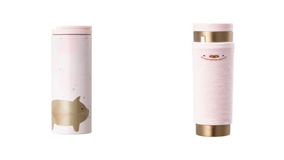 星巴克「豬豬杯」新品太可愛，竟然還有小豬杯套、吊飾，小豬隨行卡必搶！