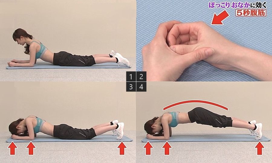 運動量比仰臥起坐強5倍！日本節目「5秒腹肌鍛鍊法」實測兩周就有效！