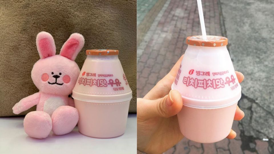 韓國Binggrae香蕉牛奶再推新口味！2019初春「荔枝蜜桃牛奶」香甜又爽口！