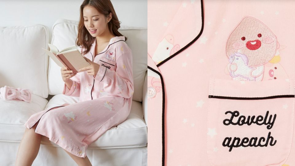 RYAN萊恩好友出擊！韓國APEACH桃子周邊夢幻商品，整套睡衣cp值好高！