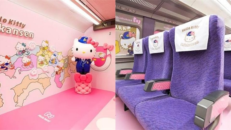 日本Hello Kitty列車粉紅車廂超吸睛！加碼盤點3大日本夢幻列車，內裝媲美高級餐廳！