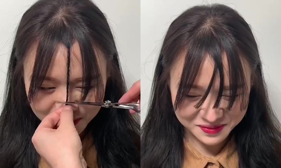 手殘女絕對學得會！韓國髮型師私藏，只要全部捲一捲、瀏海就剪好了！