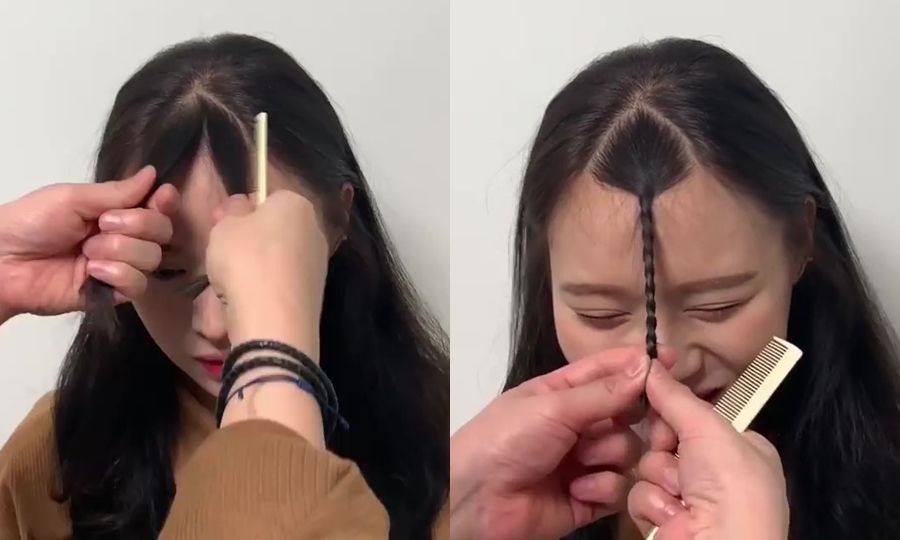 手殘女絕對學得會！韓國髮型師私藏，只要全部捲一捲、瀏海就剪好了！