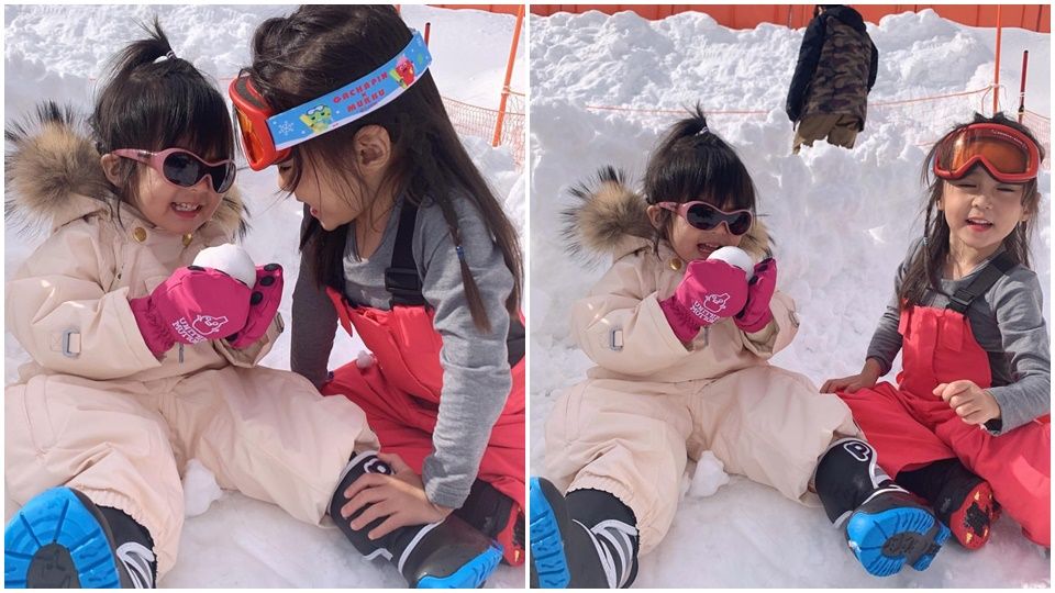 咘妞、小V寶、Jasper星二代夯滑雪！徐若瑄：「現在的小孩好幸福！」