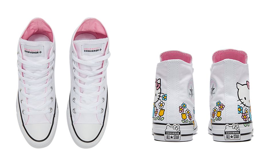 Hello Kitty x Converse聯名鞋，滿滿凱蒂貓彩繪，少女心爆棚啦！