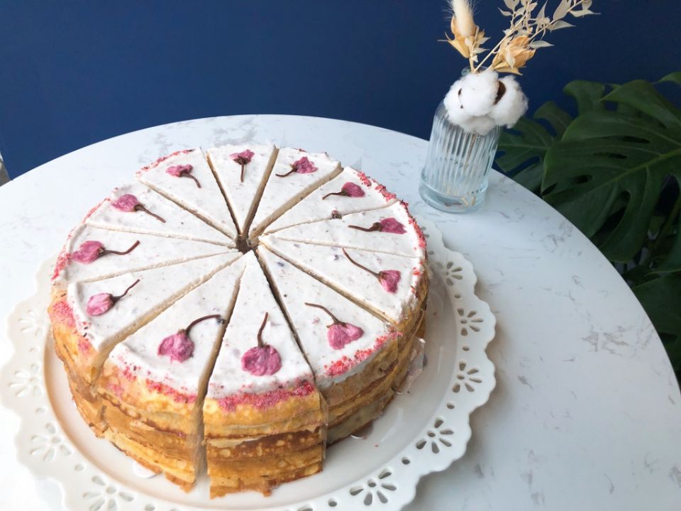 超人氣網購甜點「時飴Approprié」櫻花季推櫻花草莓千層蛋糕