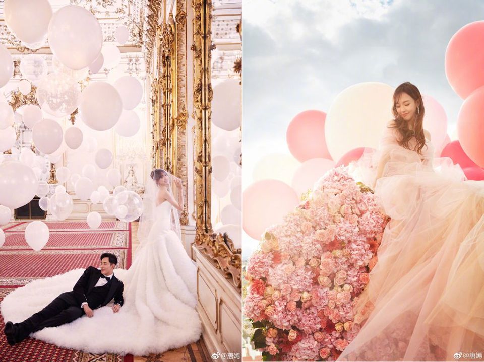 賈靜雯、唐嫣、陳妍希婚紗照被讚翻！不僅高甜，她們的婚紗髮型自然又有仙氣