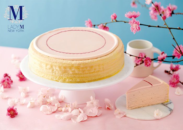 lady M推春季新品「櫻花莓果千層蛋糕」、「玫瑰千層蛋糕」