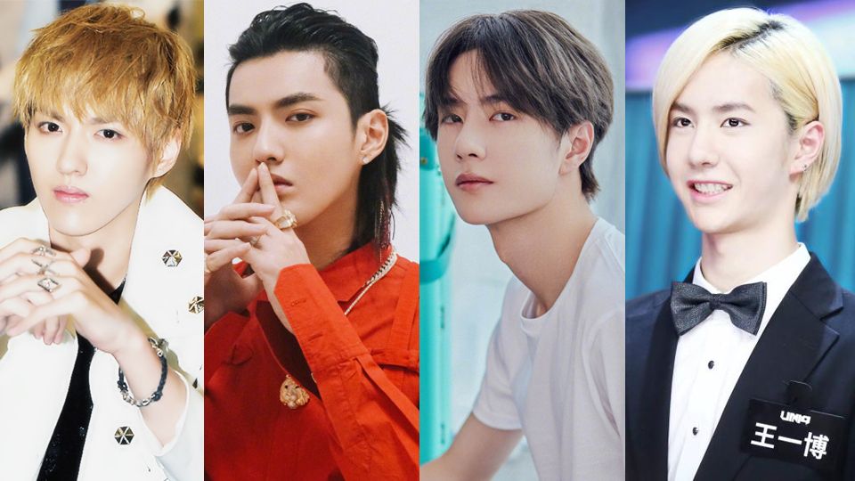 王一博出道金髮旁分頭 被網友嫌難看 對比8位明星中 韓活動造型 吳亦凡 鹿晗跩字寫臉上 最後一位根本整容般落差