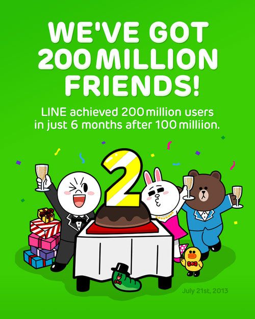 【V小編】LINE全球用戶數突破2億 免費貼圖大放送！