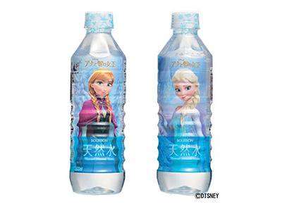「迪士尼公主」與「冰雪奇緣」設計款天然水登場！