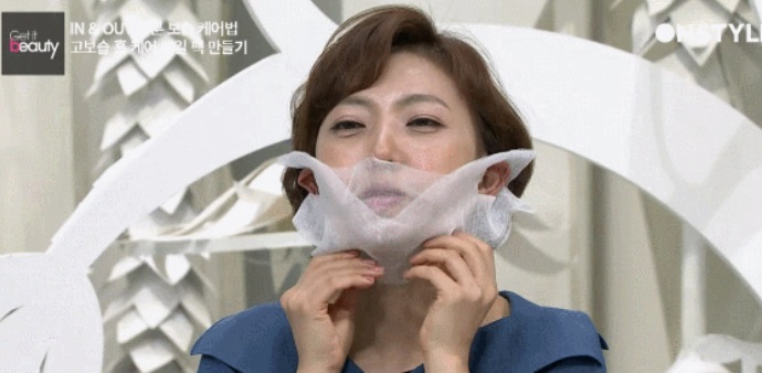 韓國美容師獨創簡易「半臉紗布面膜」！小Ｖ臉就這樣現身了...