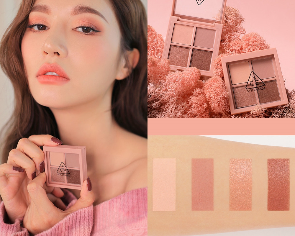 《雖然是精神病但沒關係》徐睿知眼妝推薦色:3CE 四色眼影盤 #SIDE BY SIDE,NT750