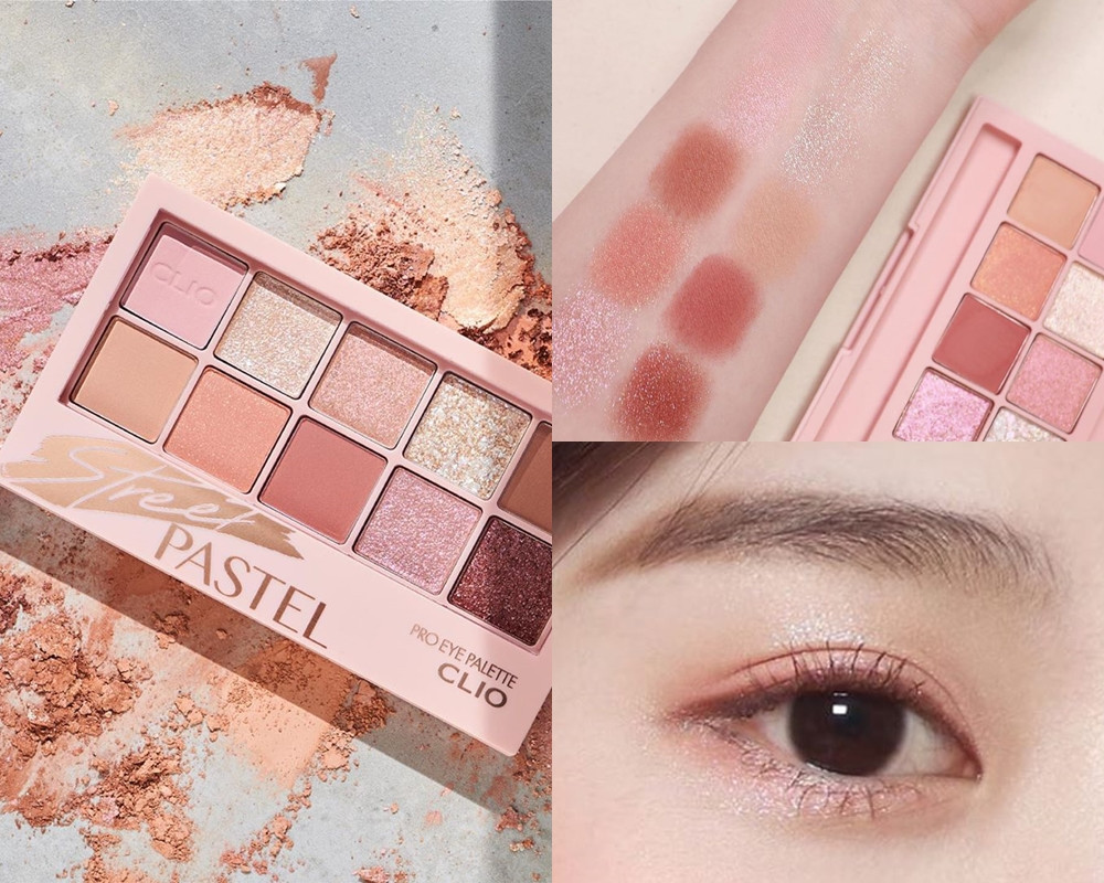 《雖然是精神病但沒關係》徐睿知眼妝推薦色:CLIO 璀璨星沙十色眼影盤 #06香檳柔粉,NT790