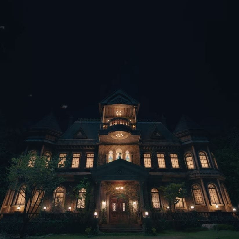 《雖然是精神病但沒關係》超狂佈景1:文英家內部是佈景,外部是特效合成