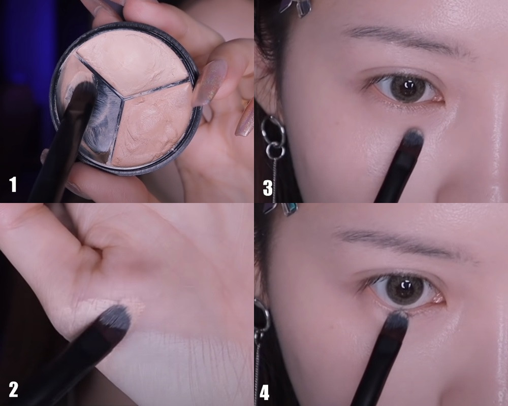 Pony偽素顏妝畫法3:眼下遮瑕很重要