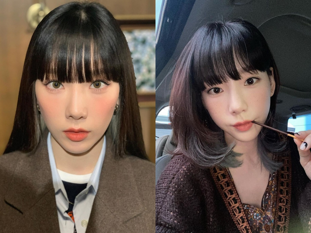 選瀏海款式關鍵1：下巴形狀窄＆尖， 適合「高份量感瀏海」/  娃娃瀏海、學生齊瀏海