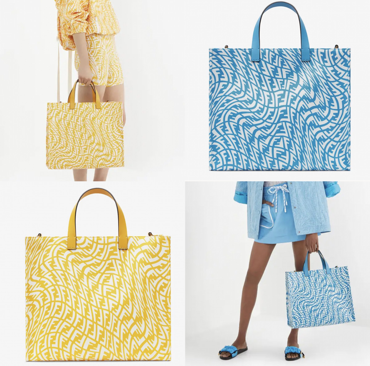 2021大容量「精品手提包 」推薦：Fendi 亮面帆布手袋，NT.63000